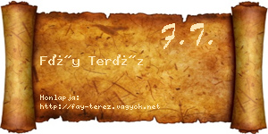 Fáy Teréz névjegykártya